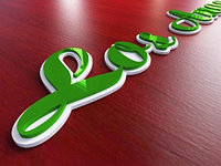 Буквы из акрила + подложка из ПВХ