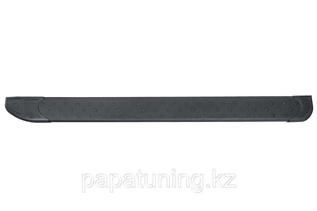 Пороги алюминиевые Slitkoff "Standart Black" 1600 черные Lifan X60 (2011-2015) - фото 3 - id-p111050322