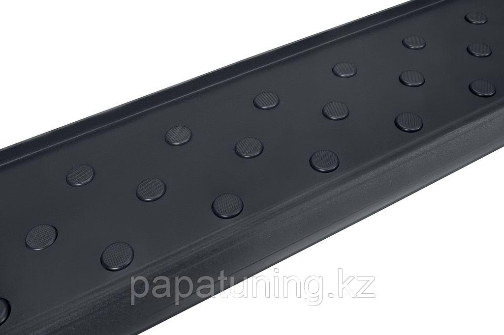 Пороги алюминиевые Slitkoff "Standart Black" 1600 черные Lifan X60 (2011-2015) - фото 6 - id-p111050322