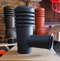 Вентиляционный выход боковой SideVent Ø110 мм Графит RAL 7016