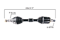 CFT Protech Привод LEXUS RX XU30 03-06 4WD левый 3MZ/2GR