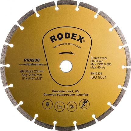 Диск Rodex алмазный отрезной Турбо 125 x 1.9 x 22.2, фото 2