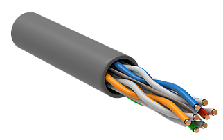 Кабель сетевой COMTEQ-UTP Cat 5e. 4*2*0,50мм CCA ПВХ 305м/упак. (алюминий плакированный медью CCA)