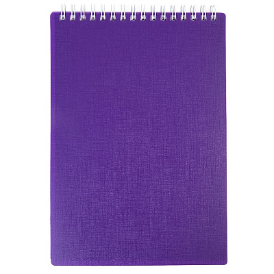Блокнот "Hatber", 80л, А5, клетка, пластиковая обложка, на гребне, серия "Velvet - Фиолетовый" - фото 1 - id-p111729576
