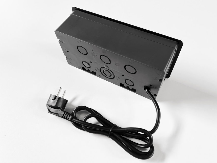 Shelbi Настольный бокс на 3 розетки, шнур 1,5м, чёрный: продажа