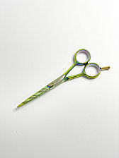 Парикмахерские ножницы для стрижки волос "Flamingo - Green A1-55TGR"