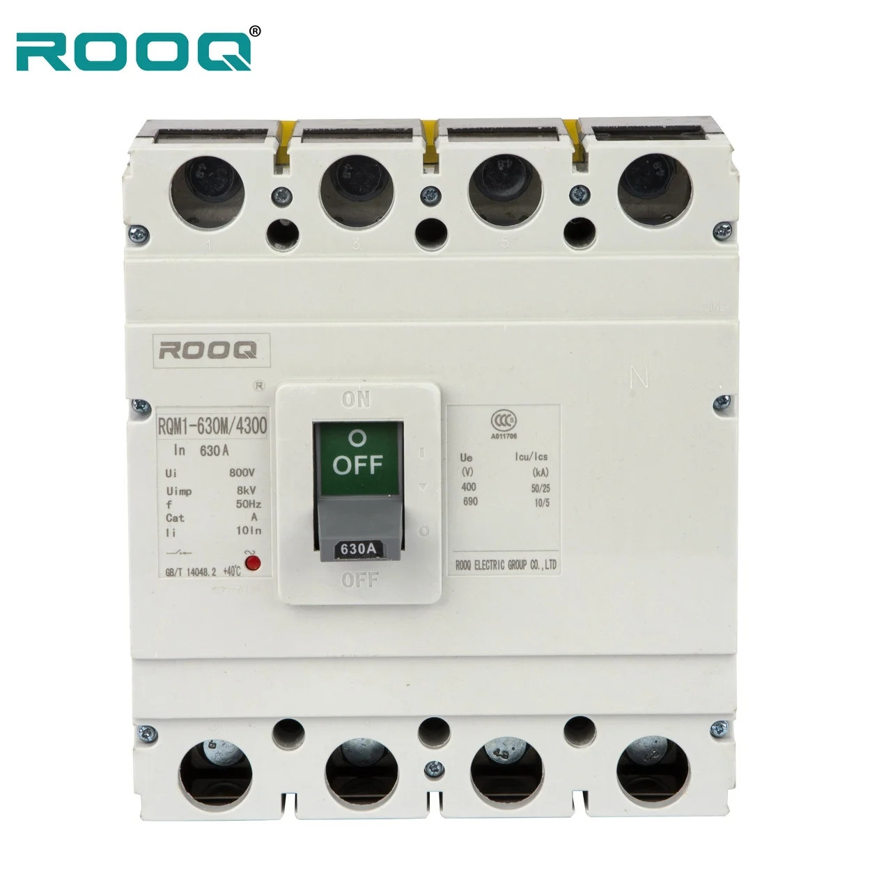 Автоматический выключатель в литом корпусе RQM1-630L/3300 630A. MCCB.4P.630A.400V - фото 1 - id-p111729804