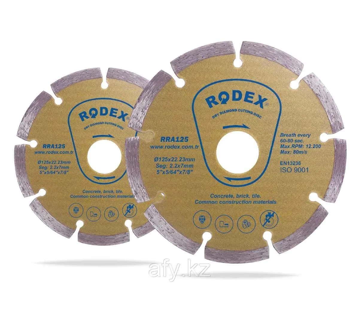 Диск Rodex алмазный отрезной Сегментный (сухая резка) 230 x 2,4