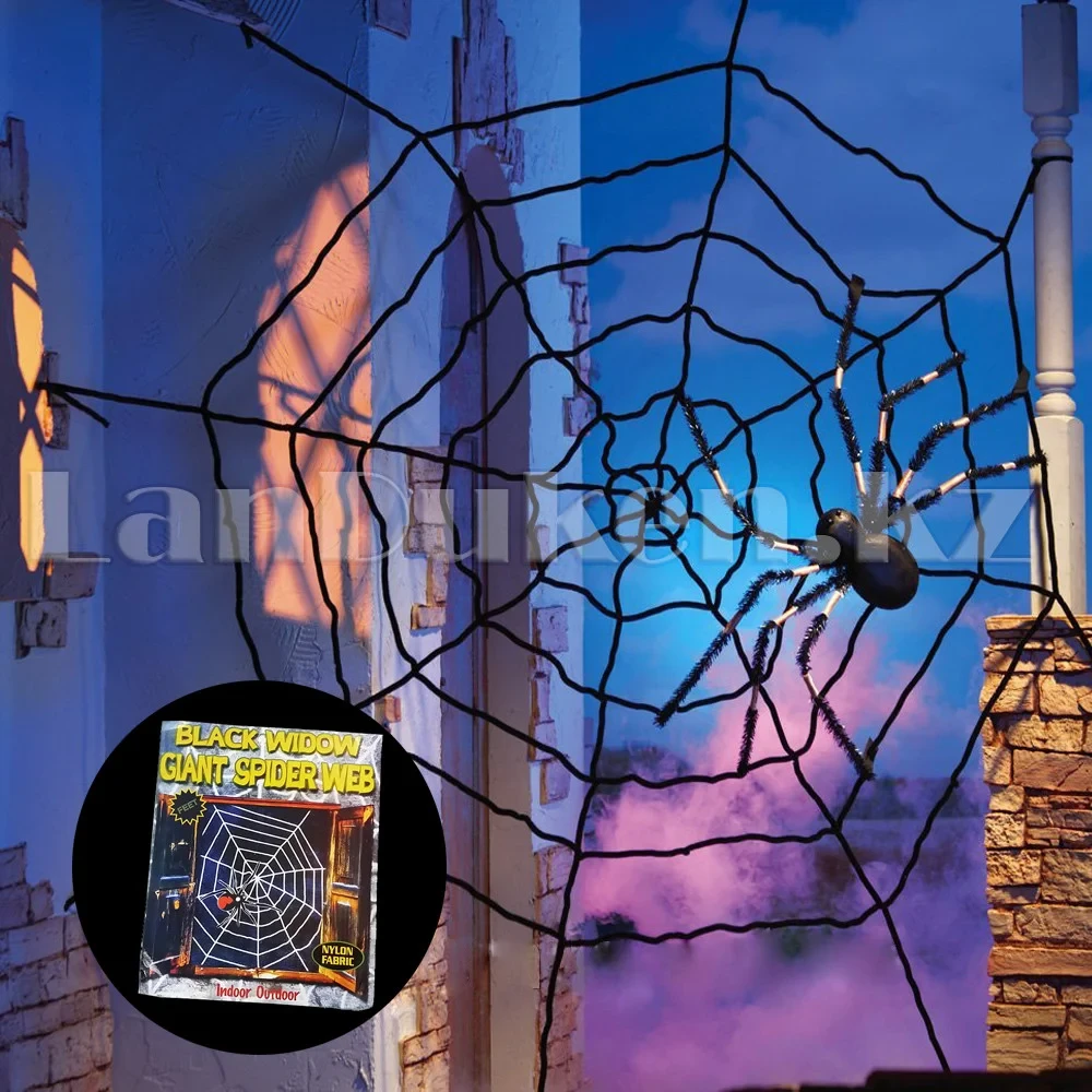 Паутина для хэллоуина бархатная D1.25, фото 1
