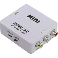 Переходник Видеоконвертер HDMI F  to AV 3RCA F преобразует цифровой сигнал в аналоговый