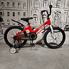 Детский двухколесный велосипед "Prego 2".18" колеса. Алюминиевый. Облегченный. С боковыми колесиками. Красный., фото 7