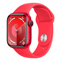 Apple Watch Series 9, 41mm, корпус из алюминия цвета (PRODUCT)RED, спортивный ремешок цвета (PRODUCT)RED