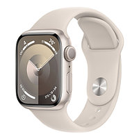 Apple Watch Series 9, 41mm, корпус из алюминия цвета сияющая звезда, спортивный ремешок цвета сияющая звезда