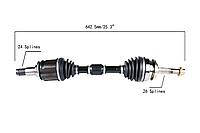 Привод TOYOTA RAV-4 XA30 05-12 левый 4WD