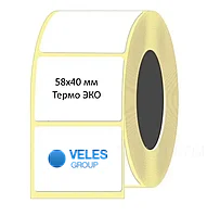 Термоэтикетки 58 мм х 40 мм, ЭКО (580 эт/рул)