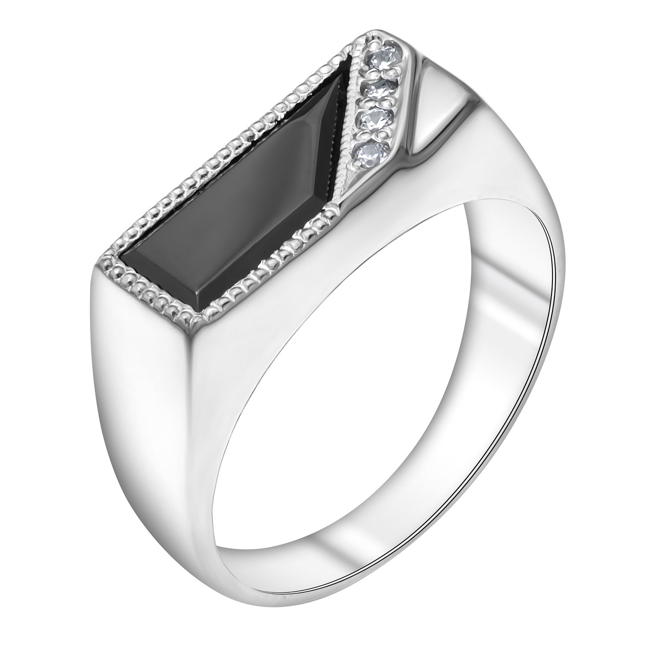 Кольцо TEOSA Т-115001 серебро с родием вставка фианит - фото 5 - id-p111733204
