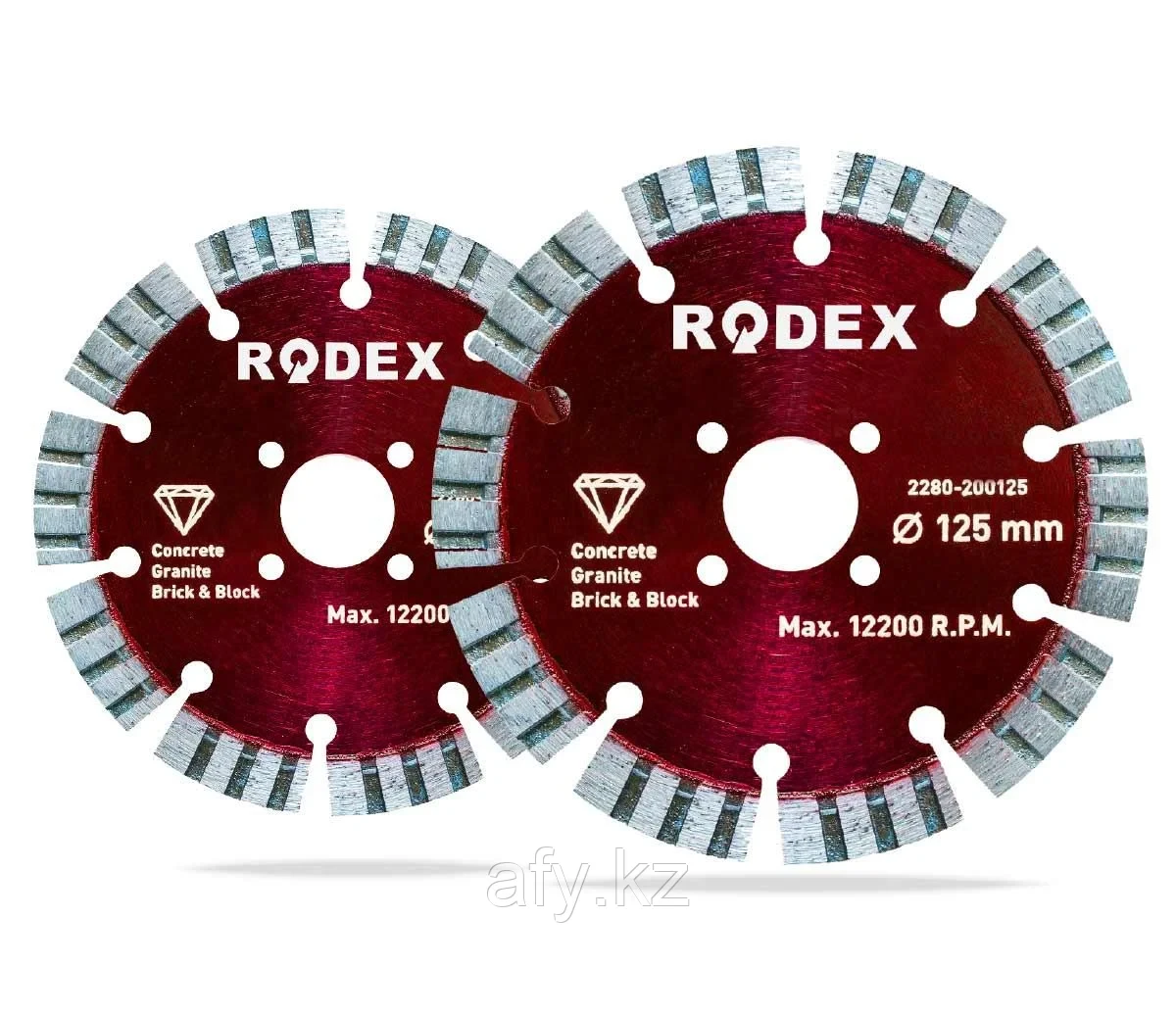 Диск Rodex алмазный Турбосегментный (сухая резка) 125 x 2.4 x 22.2