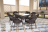 Комплект мебели Деко комфорт (стол и стулья) Deko Comfort - комплект 2-10 персон 6, Прямоугольный стол, Шоколад