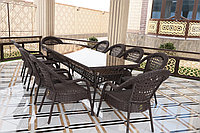Комплект мебели Деко комфорт (стол и стулья) Deko Comfort - комплект 2-10 персон 10, Прямоугольный стол, Шоколад