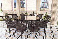 Комплект мебели Деко комфорт (стол и стулья) Deko Comfort - комплект 2-10 персон 10, Круглый стол, Шоколад