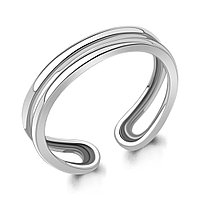 Серебряное кольцо на 2-ю фалангу Aquamarine 57014.5 покрыто родием коллекц. Foxy