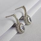 Серьги из серебра с фианитами Италия K592, фото 2