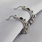 Серьги из серебра с фианитами Италия K521  вставка без вставок, фото 2