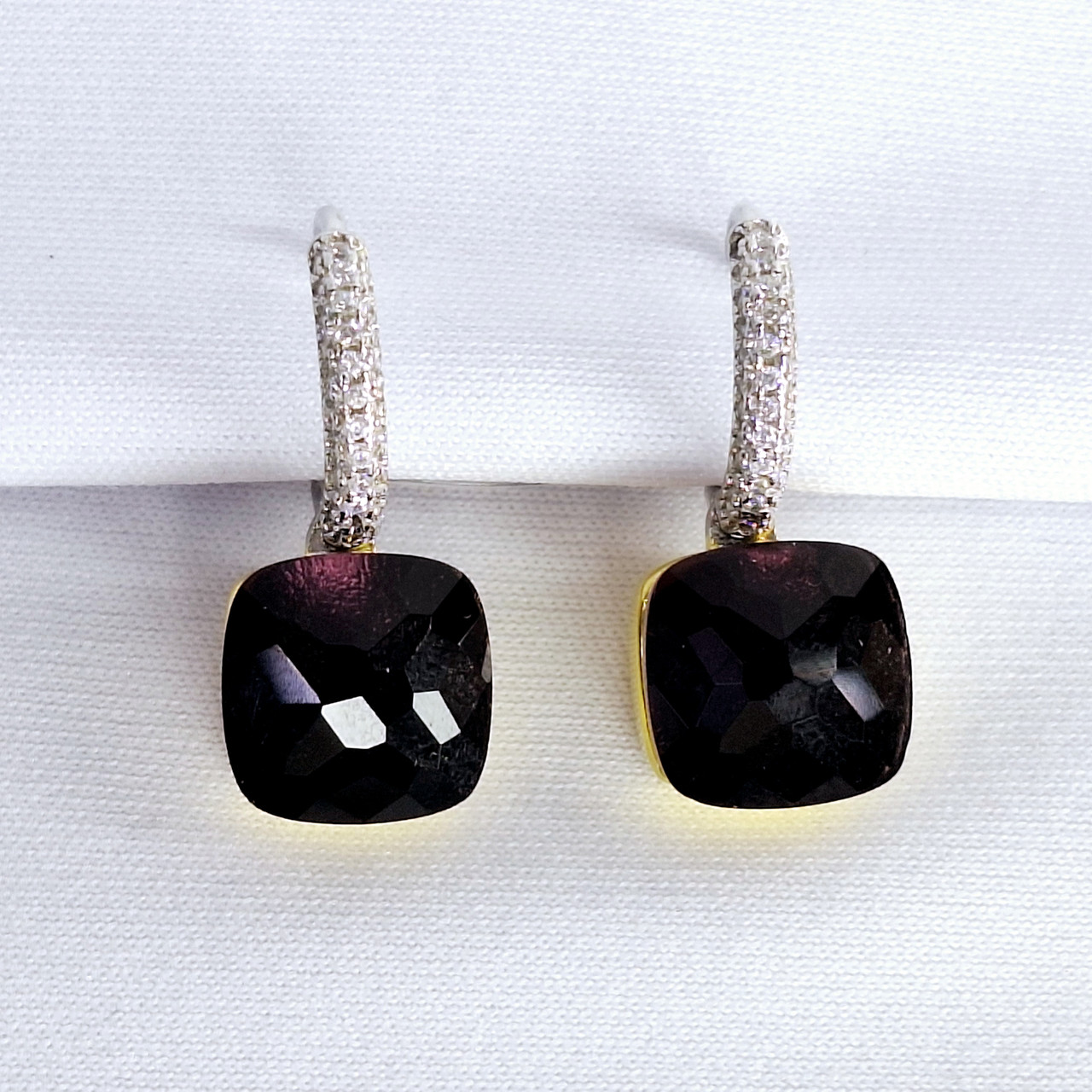 Серьги из серебра с фианитами Италия K438, фото 1