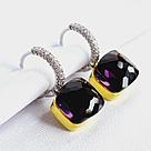 Серьги из серебра с фианитами Италия K438, фото 2