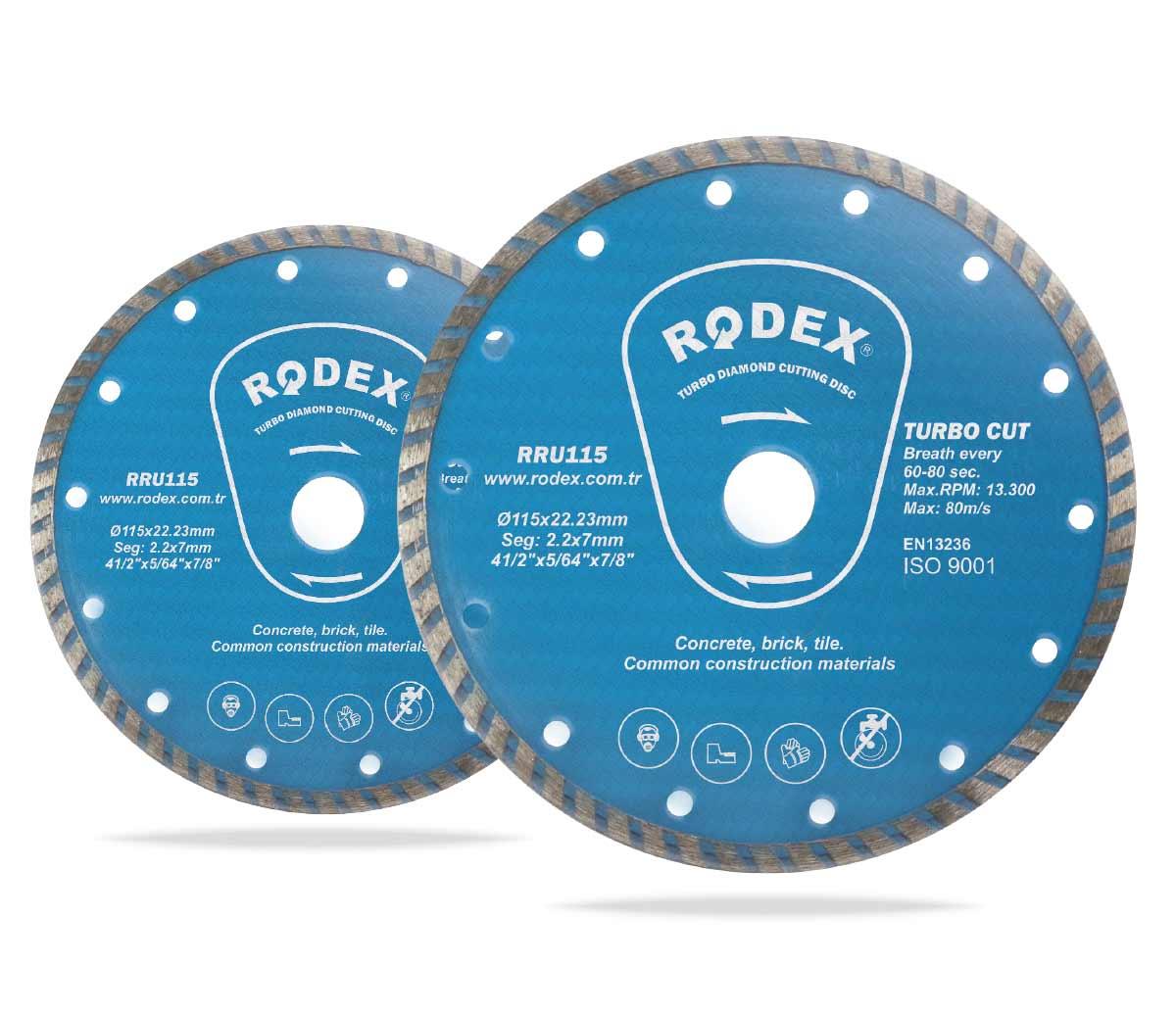 Диск Rodex алмазный отрезной Турбо (сухая/влажная резка) 350x3,6