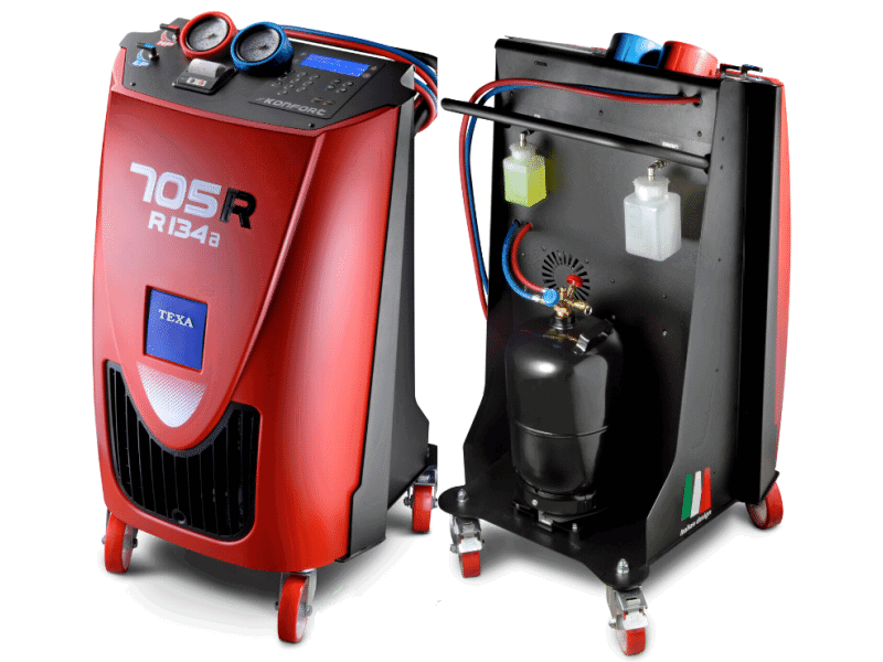 TEXA Konfort 705R Заправочная установка для систем кондиционирования воздуха + Хладагент R134А 13,6 кг - фото 4 - id-p111733818