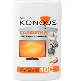 Чистящие салфетки Konoos, 100 шт для ЖК - экранов