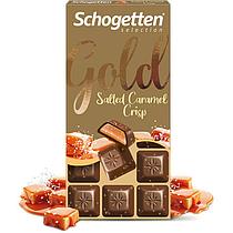Молочный шоколад Schogetten GOLD Salted Caramel Crisp 100гр (15 шт. в упаковке)