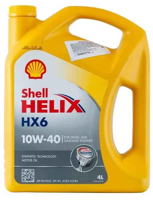 Автомобильное масло двигателя SHELL HELIX HX6 10W40 4L - фото 1 - id-p111734159
