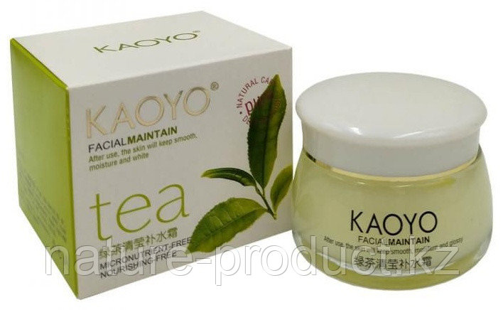 Крем для лица Green tea Kaoyo Освежающий с экстрактом зеленого чая 60 гр.