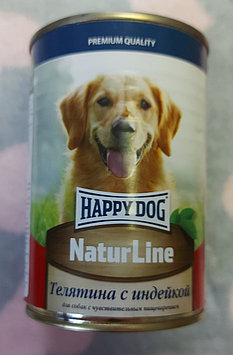 HAPPY DOG Консервы для собак, телятина с индейкой, 400 г