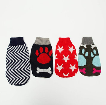 Свитер с рисунком для животных, размер ХS