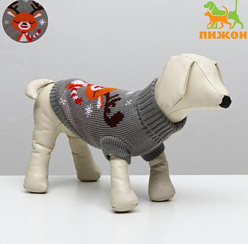 Свитер для животных Олень на сером, размер XXL