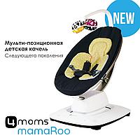 Кресло-качалка 4moms MamaRoo5 Black в комплекте с вкладышем Yellow/Mesh