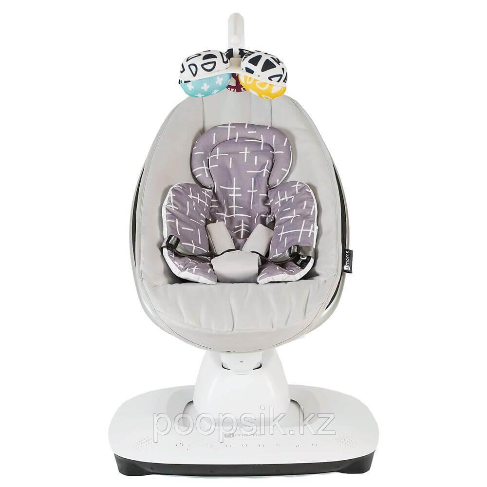 Кресло-качалка 4moms MamaRoo5 Grey в комплекте с вкладышем Grey/Plush - фото 4 - id-p111747544