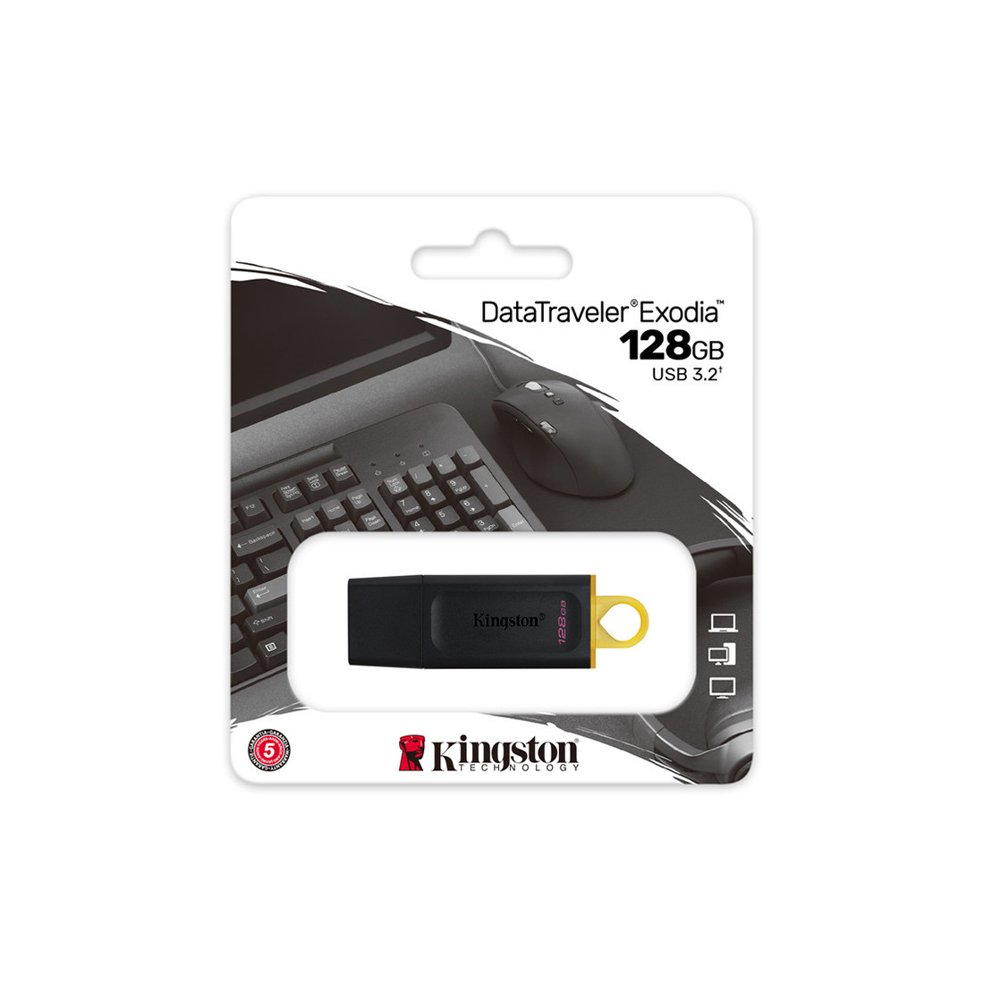 USB-накопитель Kingston DTX/128GB 128GB Чёрный - фото 3 - id-p111758324