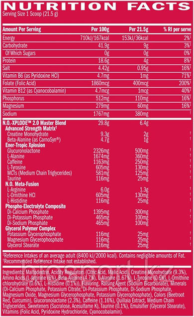 BSN N.O. Xplode 3.0, 30 порций - фото 2 - id-p42527397