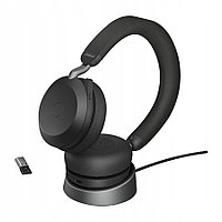 Jabra Evolve2 75 [27599-999-989] - Bluetooth гарнитурасы, зарядтау тірегі бар USB-A MS Teams (қара)