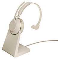 Jabra Evolve2 65, Link380a MS Mono Stand Beige [26599-899-988] - Беспроводная моно гарнитура, MS,