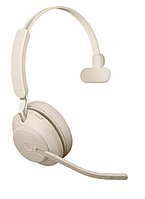 Jabra Evolve2 65, Link380a UC Mono Beige [26599-889-998] - Беспроводная моно гарнитура, UC, USB-A