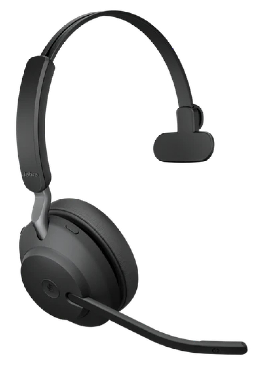 Jabra Evolve2 65, Link380c MS Mono Black [26599-899-899] - Беспроводная моно гарнитура, MS, USB-C - фото 1 - id-p111767301