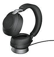 Jabra Evolve2 85, Black [28599-999-889] - Қара сымсыз стерео гарнитура, MS, USB-C+зарядтау тірегі