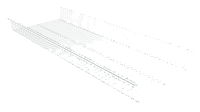 Корзина стационарная 903*340*85 белая