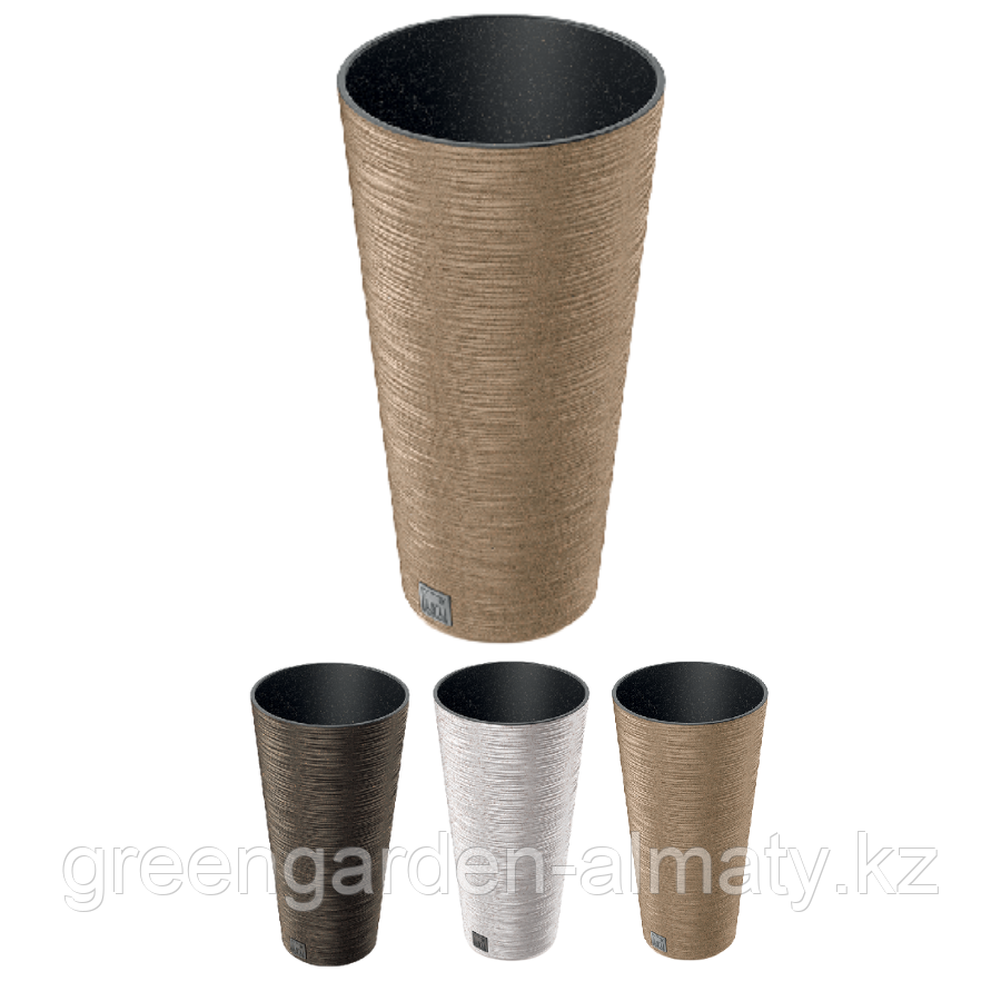 Горшок с внутренней вставкой FURU Slim ECO Wood DFRH300W | Prosperplast, фото 1