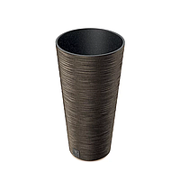 Горшок с внутренней вставкой FURU Slim ECO Wood DFRH300W | Prosperplast Кофе